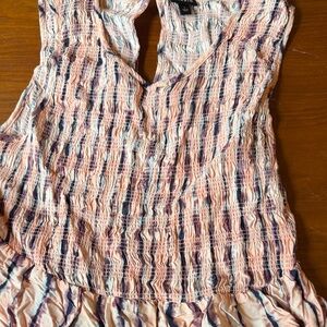 Torrid Women’s Pink Smocked V-Neck Top